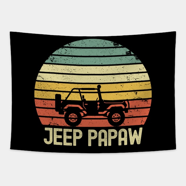 Jeep Papaw Vintage Jeep Tapestry by Oska Like