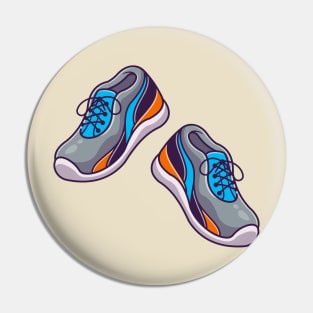 Running Shoes Cartoon Illustration Pin