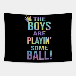 The Boys Are Playing Some Ball Tapestry