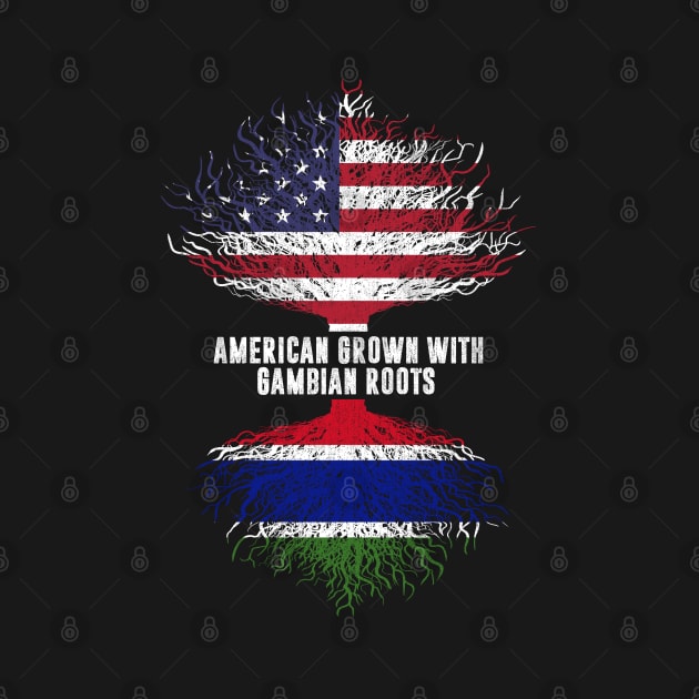 American Grown with Gambian Roots USA Flag by silvercoin