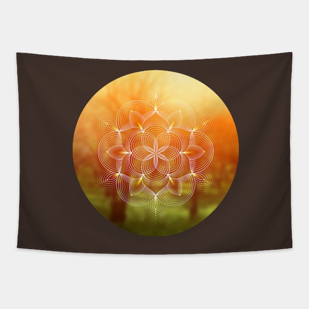 Valinor (Undying Lands) | Sacred geometry art Tapestry by natasedyakina