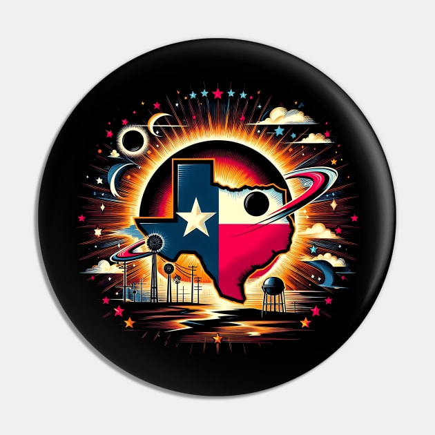 Texas Solar Eclipse 2024 Starry Night, Solar Eclipse 2024 Pin by click2print