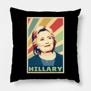 Hillary Clinton Vintage Colors Pillow