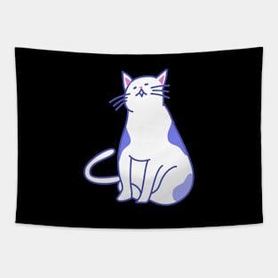 white Cat Tapestry