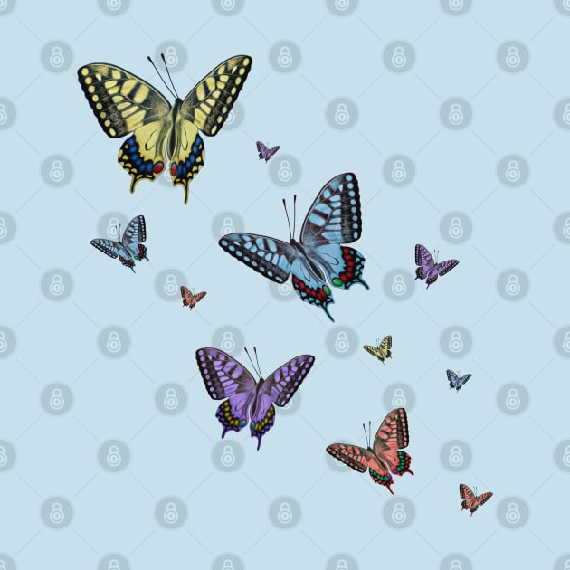 Colorful Butterflies by DeneboArt