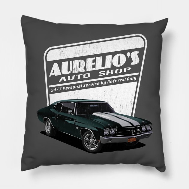 Aurelio's Auto Shop - John Wick Pillow by DreamStatic