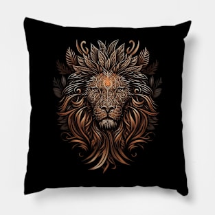 Majestic Tribal Lion Pillow