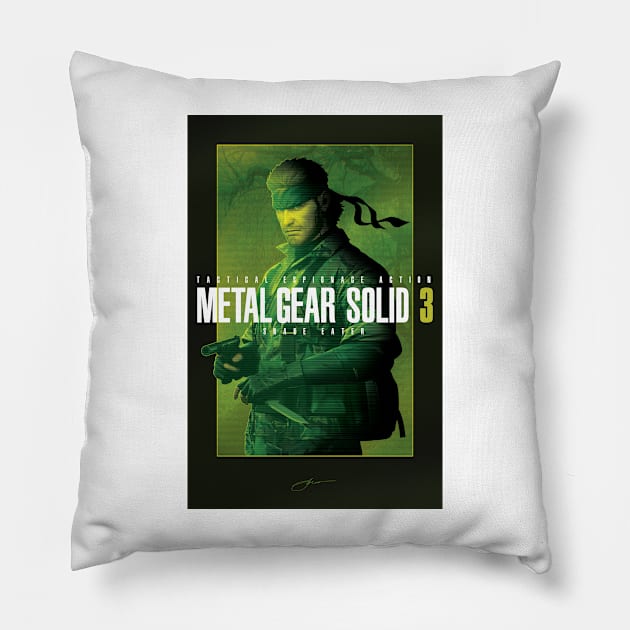Metal Gear Solid 3 "Naked Snake" Poster Pillow by Jamieferrato19