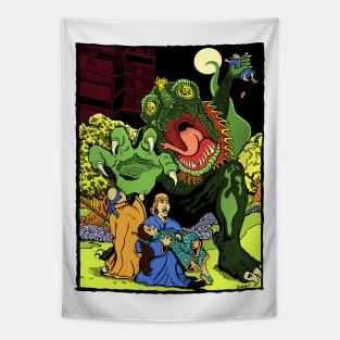 Lizard in the Garden of Sorrow Tapestry
