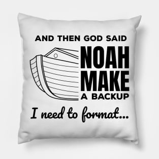 Christian Programmer Data Science Coder Jesus Religious Meme Pillow