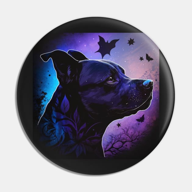 Staffy Illustration Pin by Enchanted Reverie