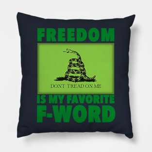 Favorite F-Word (Green Version) Pillow