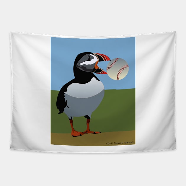 Puffin Pitcher Tapestry by dennye