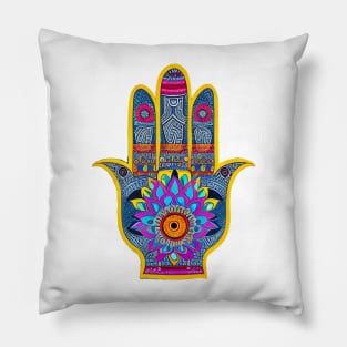 Hamsa Hand Good Luck Symbol Pillow