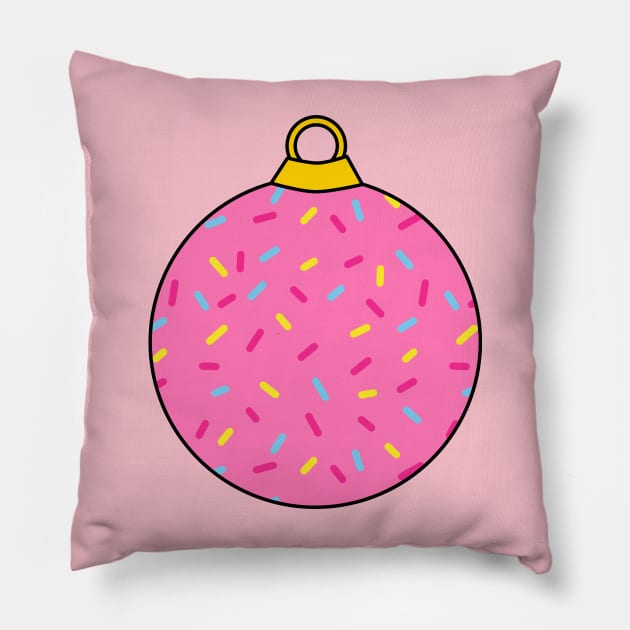 Christmas ornament pink Pillow by Nicostore