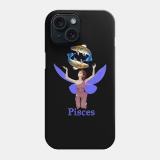 Pisces fairy girl gazing at spinning twin fish Phone Case