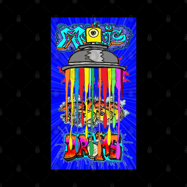 Music, Drums Drip Spray Paint 24 by LowEndGraphics