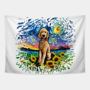 Goldendoodle Night 2 (version 2) Tapestry