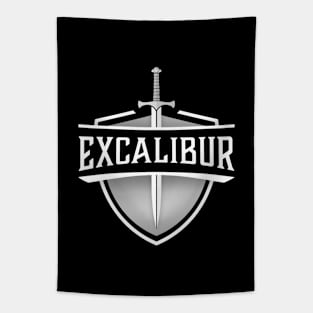 Excalibur The Legendary Sword in the Stone Shield Emblem Tapestry