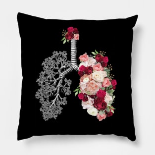 Lung Anatomy / Cancer Awareness 10 Pillow