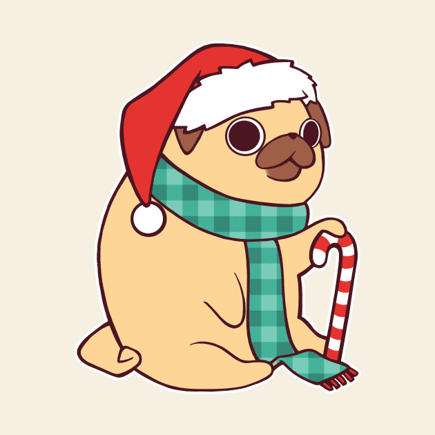 Christmas Pug by SarahJoncas