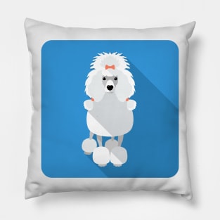 Poodle icon flat design Pillow