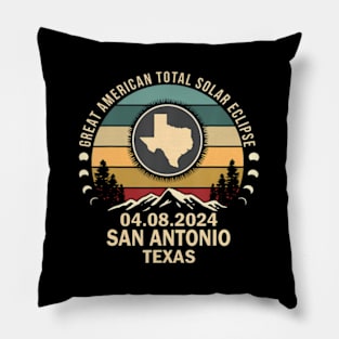 San Antonio Texas Total Solar Eclipse 2024 Pillow