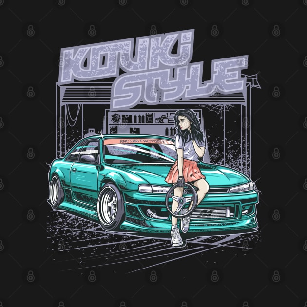 Nissan Silvia S14 Kouki Style, Japanese Race car, JDM Tee, sr20, Car Fan, Car Guy Gift Idea, Car Enthusiasts, Car Lover Poster, Gift For Mechanic by racingfactory