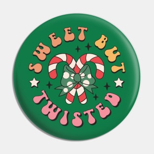 Sweet but Twisted Christmas Candy Cane Gift Pin