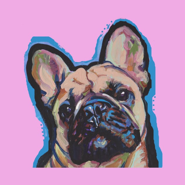 French Bulldog Dog Bright colorful pop dog art by bentnotbroken11