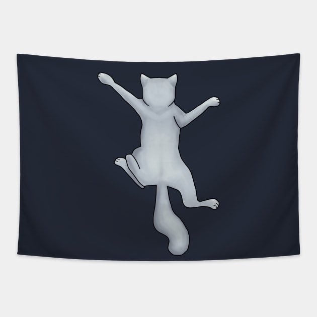 Climbing Cat Tapestry by MoggyCatDesigns