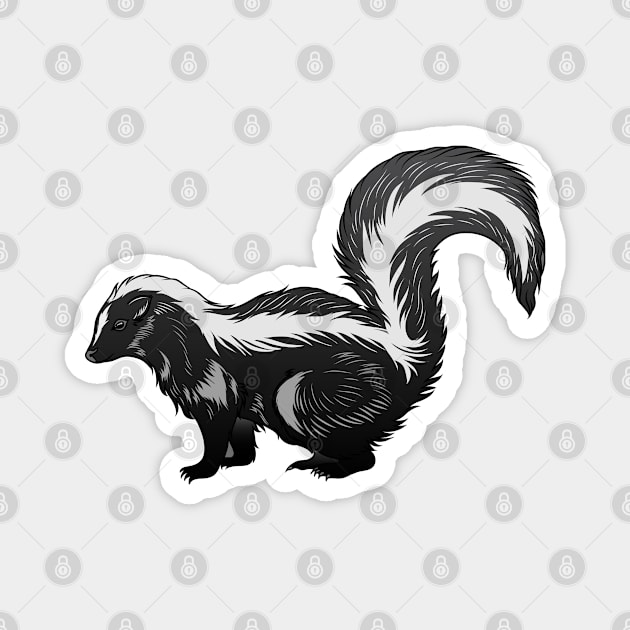 Skunk Magnet by Sticker Steve