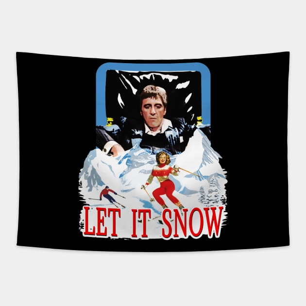 Scarface Holidy Let It Snow Tapestry by HeyListen