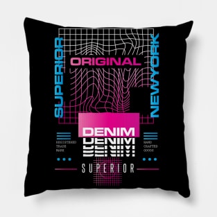 Superior Denim New York street wear  typography Pillow