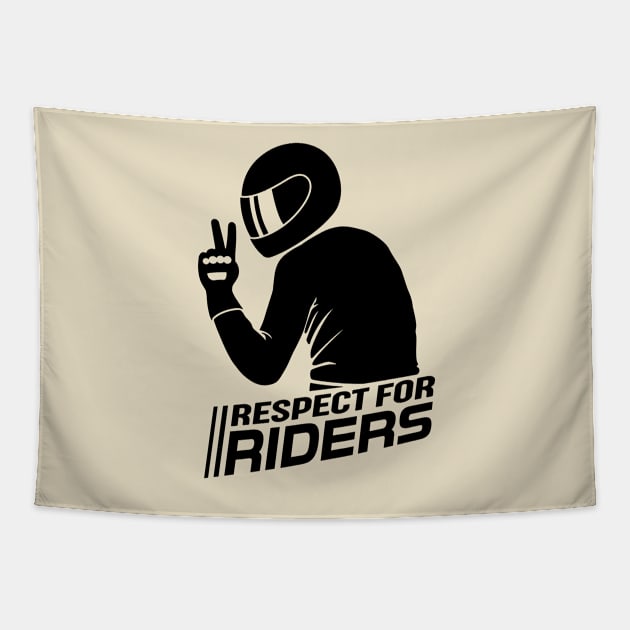 Respect for Riders (black) Tapestry by GetThatCar