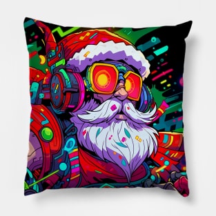 Santa Claus & Cyberpunk 8 Pillow