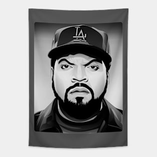 Ice Cube - Black & White Tapestry