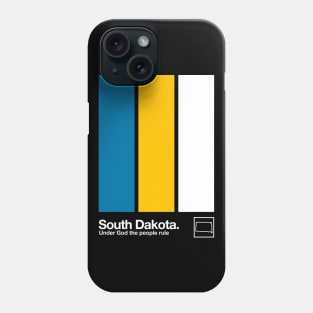 South Dakota State Flag // Original Minimalist Artwork Poster Design Phone Case