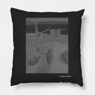 Dali Persistence of Memory ASCII White Print Pillow