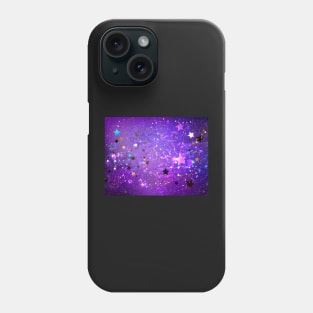 Purple Background with Stars Phone Case