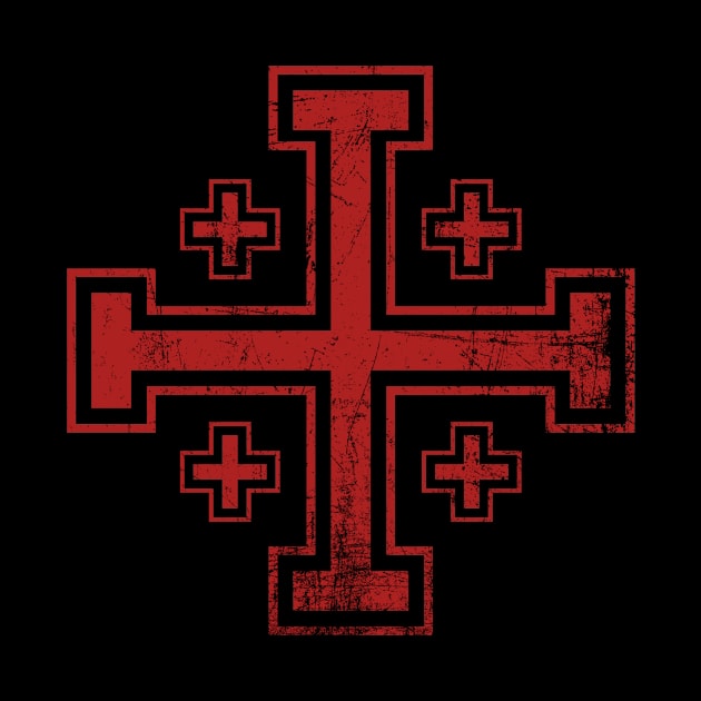 Crusader Cross Of Jerusalem | Knights Templar by Wizardmode