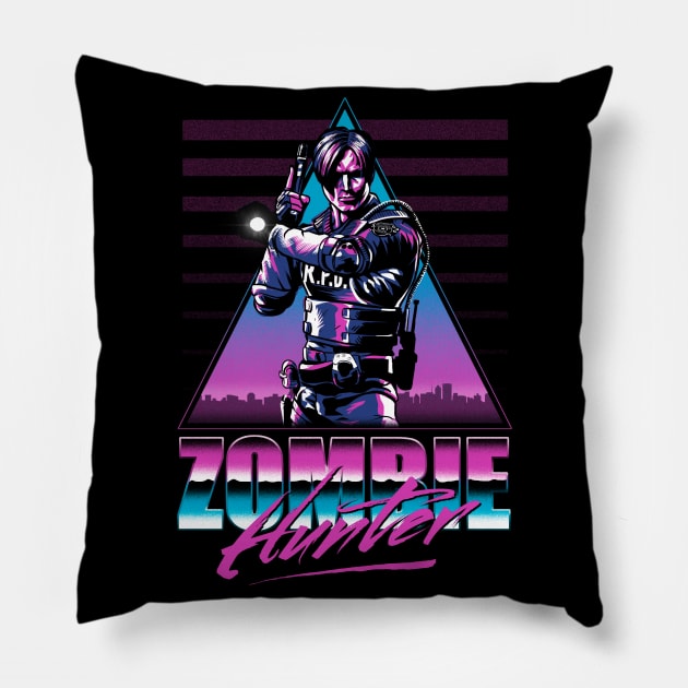 Zombie Hunter Pillow by ddjvigo