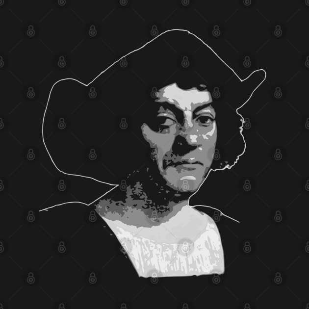 Christopher Columbus Black and White by Nerd_art