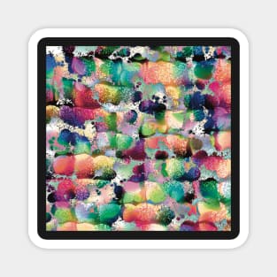 Rainbow Splatter Doodle Dots Magnet