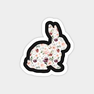 Watercolor Floral Show Rabbit - NOT FOR RESALE WITHOUT PERMISSION Magnet