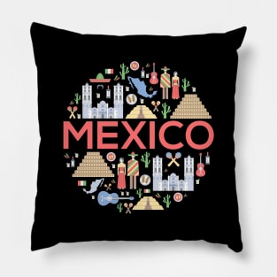 Mexico doodle concept Pillow