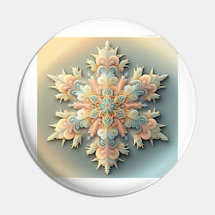 A Fractal Design in A Snowflake Motif Pin