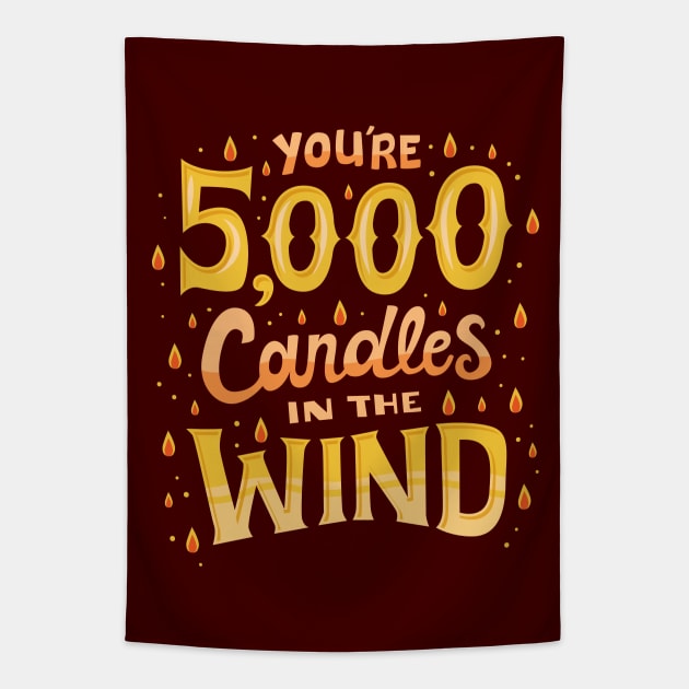 5000 candles in the wind Tapestry by risarodil