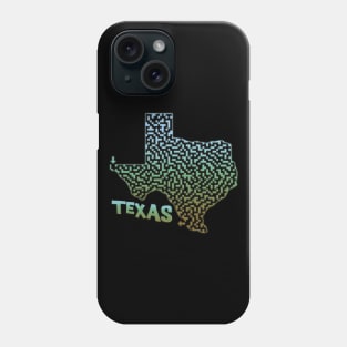 Texas State Outline Maze & Labyrinth Phone Case