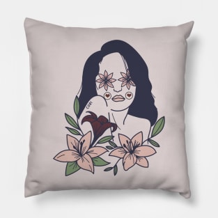 GIRL FLOWERS Pillow